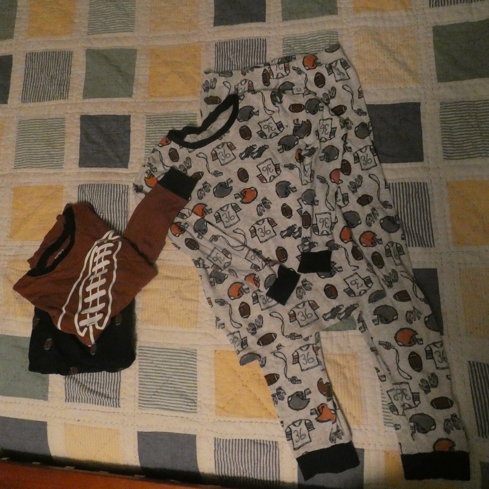 Carter's Football Snug Fitting Pajamas (cotton) Size 12 (2 pairs)
